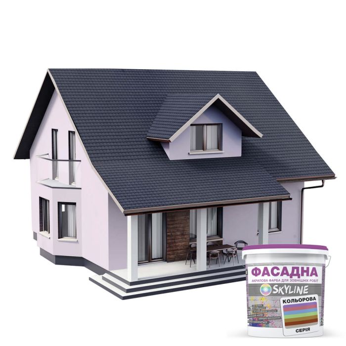 Краска Акрил-латексная Фасадная Skyline 0505-R50B Йогурт 5л