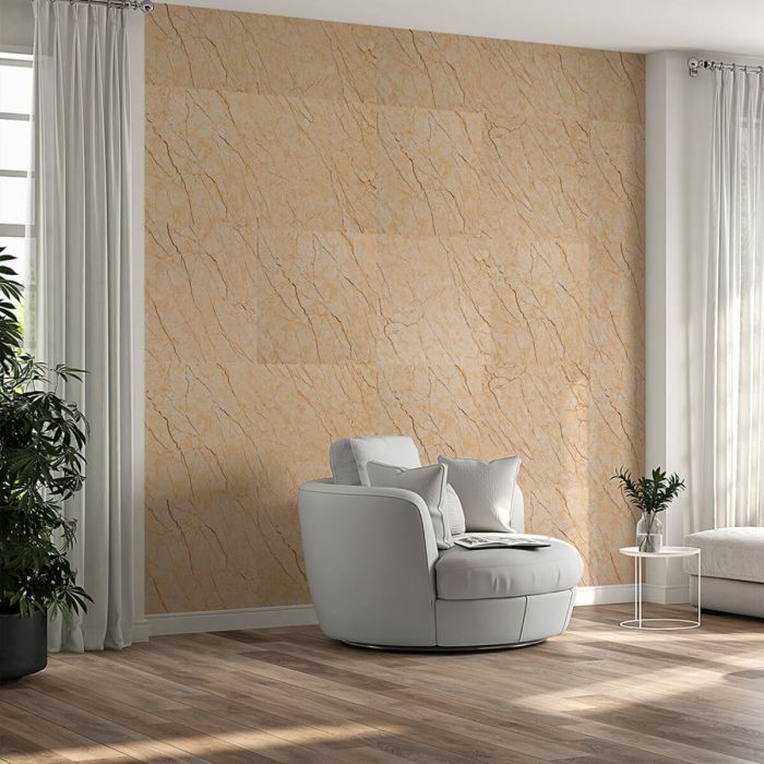 Декоративная ПВХ плита бежевый мрамор 600*600*3mm (S) SW-00001618