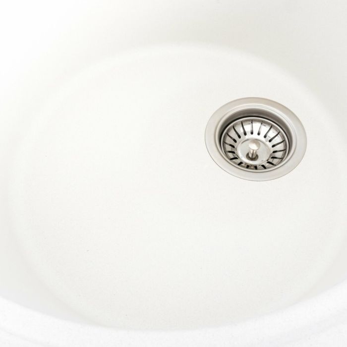 Гранитная мойка для кухни Platinum 5847 ONYX матовая (белоснежная), L