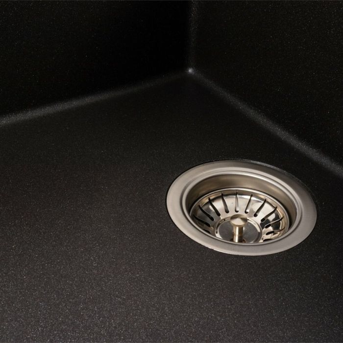 Гранитная мойка для кухни Platinum 8650 DIAMOND матовый Морион