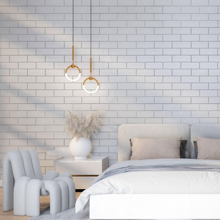 Панель стеновая 3D NEW CULTURAL WALL 70*70cm*4mm WHITE+SILVER (D) SW-00001502