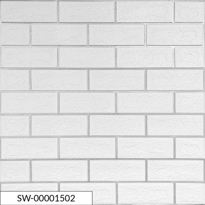 Панель стеновая 3D NEW CULTURAL WALL 70*70cm*4mm WHITE+SILVER (D) SW-00001502