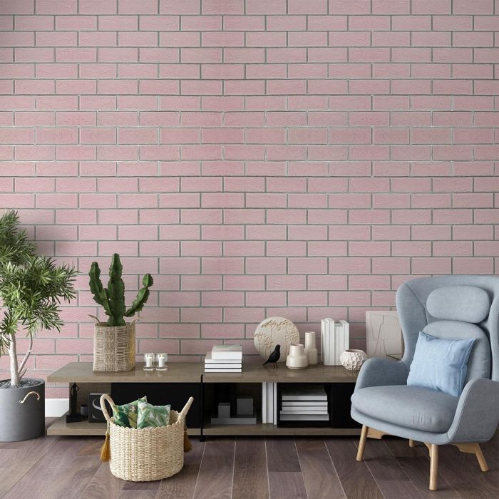 Панель стеновая 3D NEW CULTURAL WALL 70*70cm*4mm PINK+SILVER (D) SW-00001501