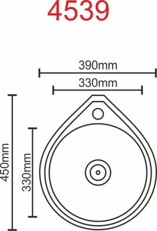 Кухонная мойка из нержавеющей стали Platinum ДЕКОР 4539 (0,6/170 мм), R