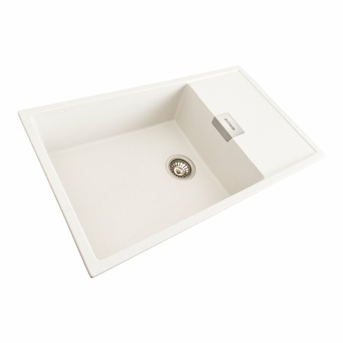 Гранитная мойка для кухни Platinum 8650 DIAMOND матовая (белоснежная), L