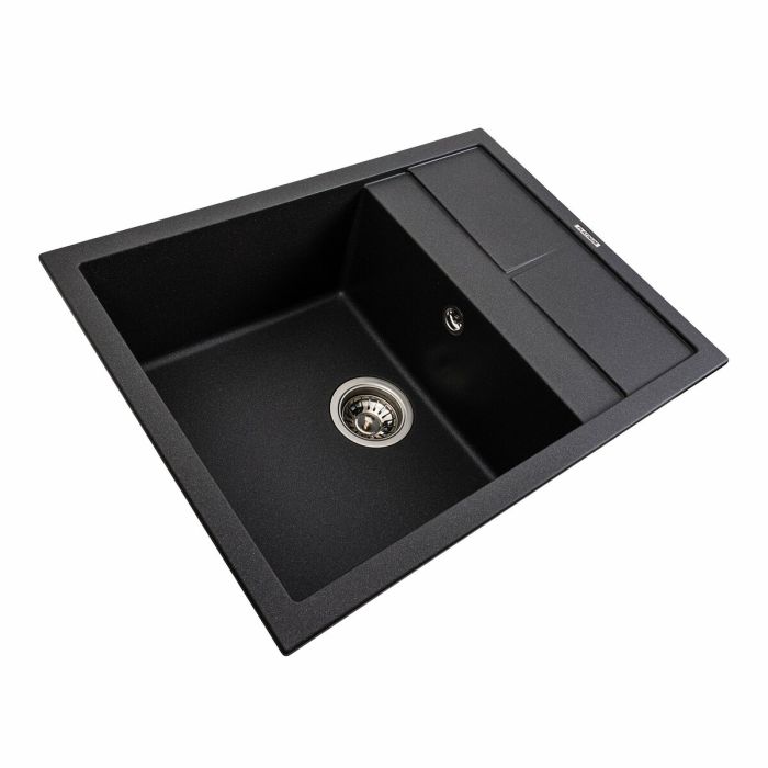 Гранитная мойка для кухни Platinum 6550 LOTOS матовый Морион, R