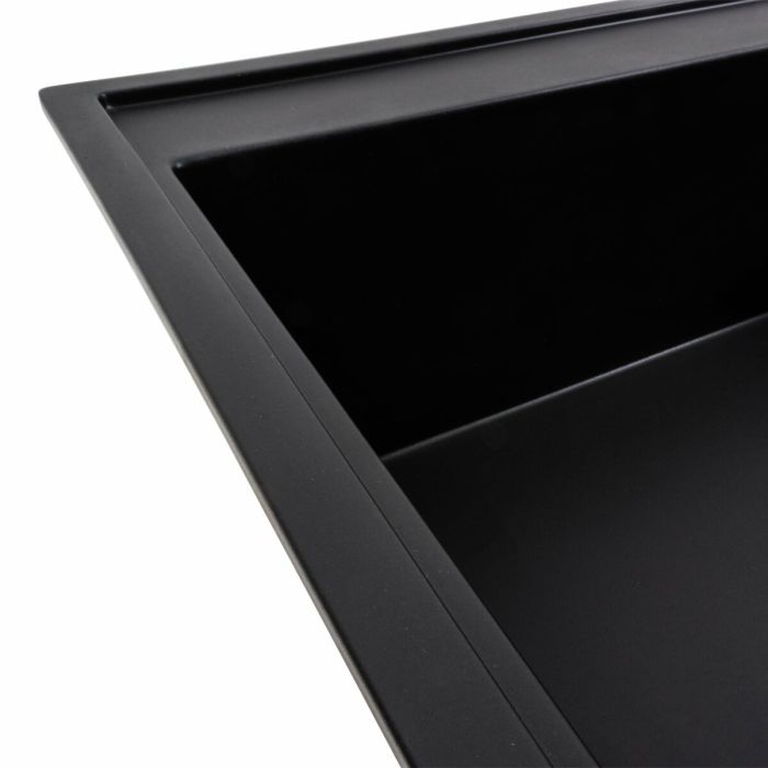 Гранитная мойка для кухни Platinum 7950 AZURIT матовый Черный, ЦЕНТР