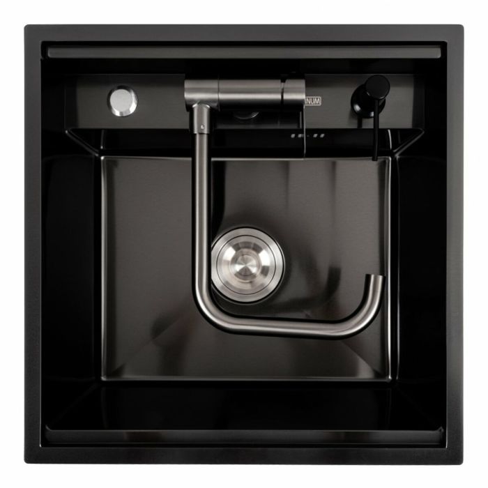 Кухонная мойка CM 50*50 скрытая PVD черная Platinum Handmade