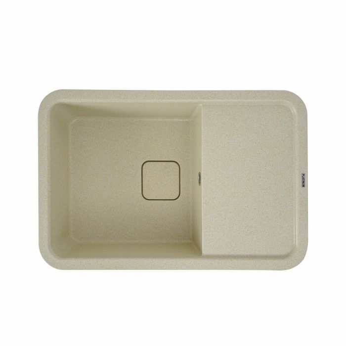 Гранитная мойка для кухни Platinum 7850 CUBE матовая Песок, L