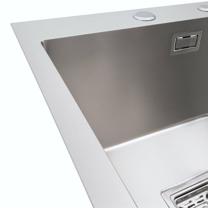Мойка Platinum Handmade HSB 400x500x230 нержавейка (квадратный сифон 3,0/1,0)