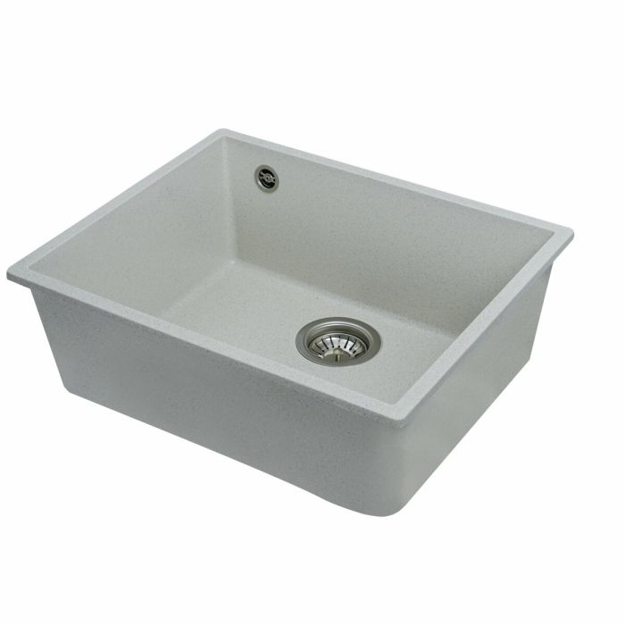 Гранитная мойка для кухни Platinum 5444 OASIS матовая Белая в точку