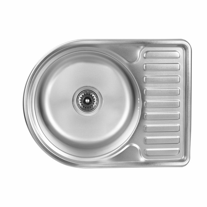 Кухонная мойка из нержавеющей стали Platinum САТИН 5844 0,8/180 мм), L