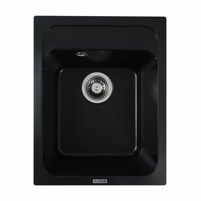Гранитная мойка для кухни Platinum 4050 KORRADO матовая Черная, L
