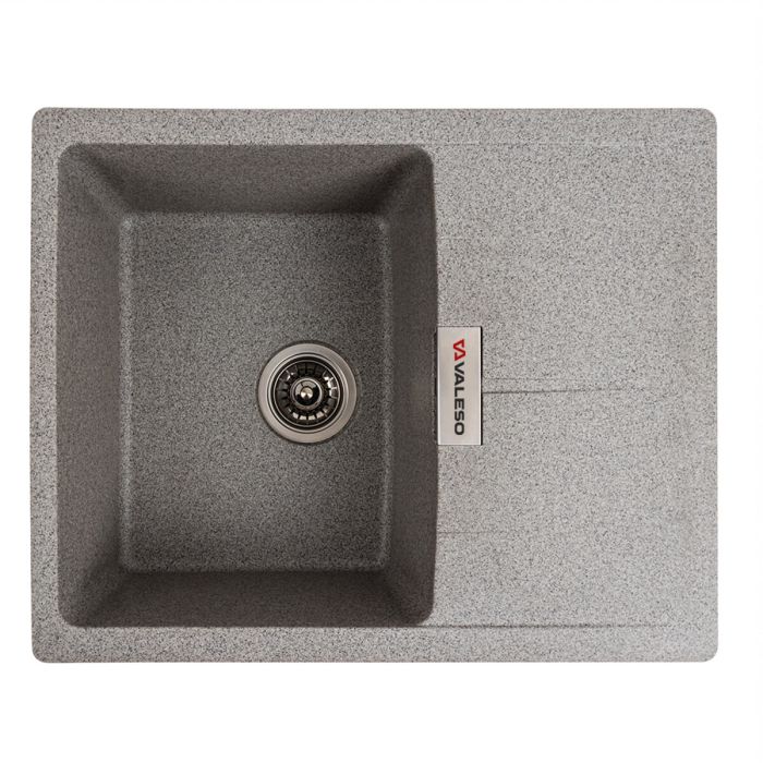 Гранитная мойка для кухни VALESO 6250 ZIRKONE матовый Серый