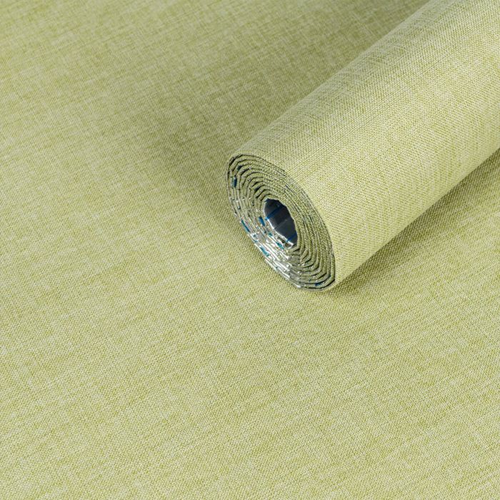 Льняные тёплые обои на самоклейке Оливкового оттенка 2800*650*2mm (D) SW-00001499