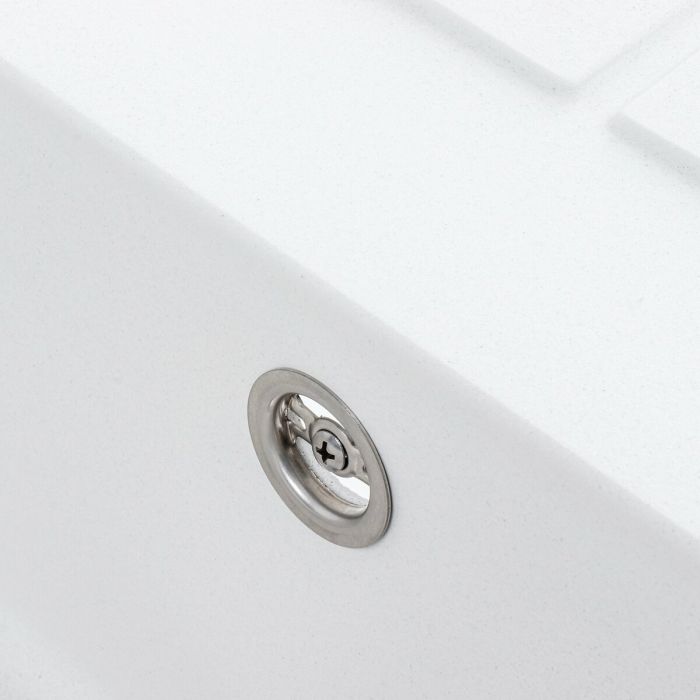 Гранитная мойка для кухни Platinum 6550 LOTOS матовая Белая