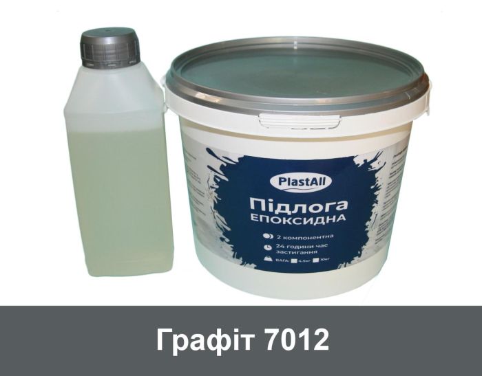 Напольный эпоксидный пол для бетона и металла Plastall™ 10 кг Графит