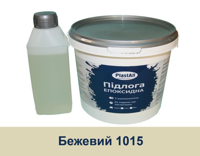 Эпоксидный наливной пол Plastall для будки грузового автомобиля, рефрижератора 4.8 кг Бежева