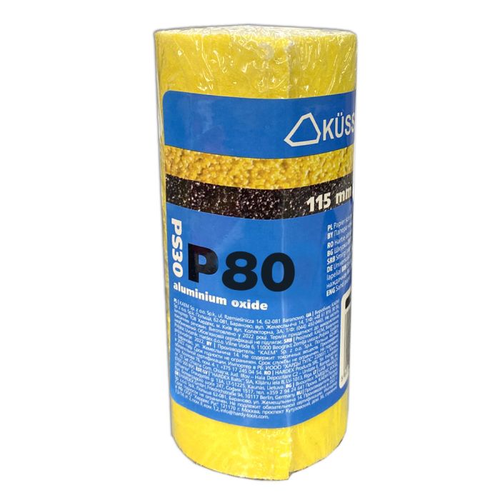 Наждачная бумага Kussner PS 30, 80, мини-рулон 115 мм x 4,5 м
