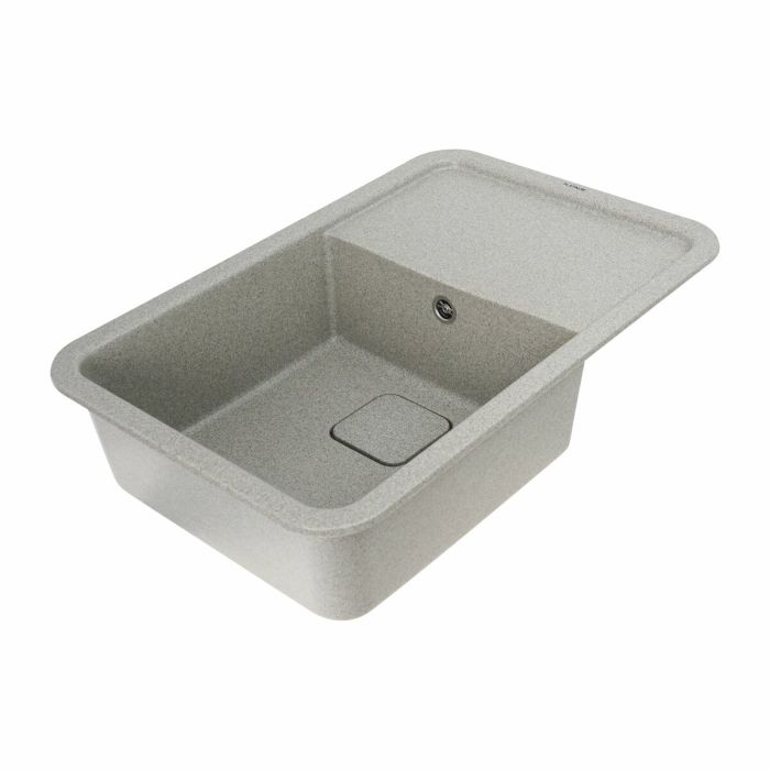 Гранитная мойка для кухни Platinum 7850 CUBE матовая Серая, L