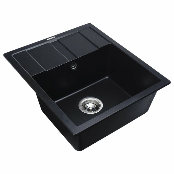 Гранитная мойка для кухни Platinum 5851 ARIA матовая Черная, R