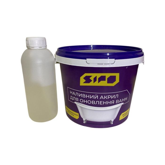 Жидкий акрил для ванн Sipo® 1,7 м с моющим средством Plastall