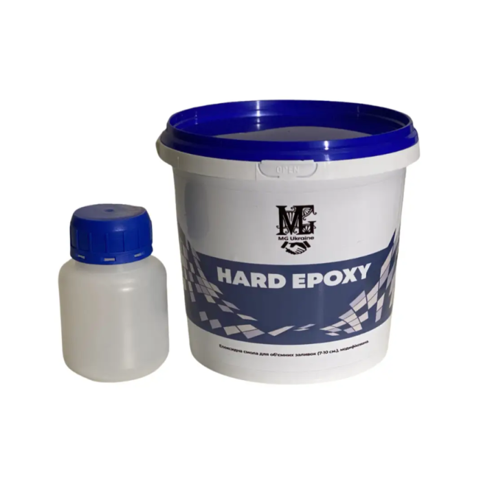 Епоксидна смола HARD EPOXY прозора для 3D стільниць із затверджувачем (товщина шару до 7см) 3кг