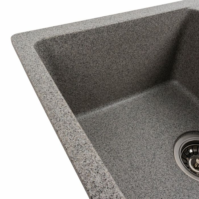 Гранитная мойка для кухни VALESO 6250 ZIRKONE матовый Серый, L