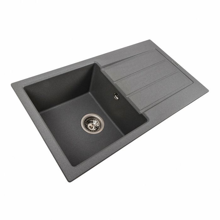 Гранитная мойка для кухни VALESO 7843 SOLID матовый Серый муссон