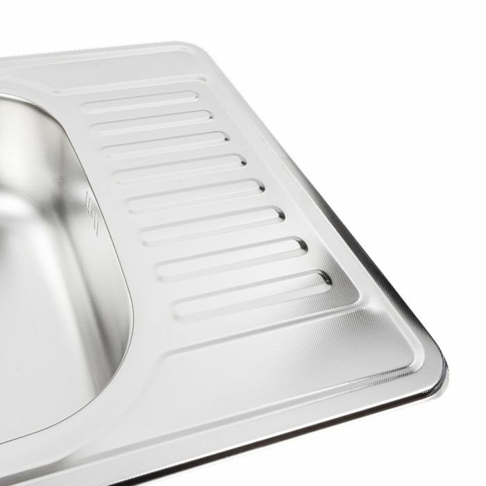 Кухонная мойка из нержавеющей стали Platinum ДЕКОР 6550 (0,8/180 мм), L
