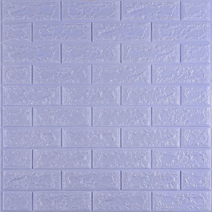 3D панель самоклеющаяся кирпич светло-фиолетовый 700x770x5мм (015-5) SW-00000083
