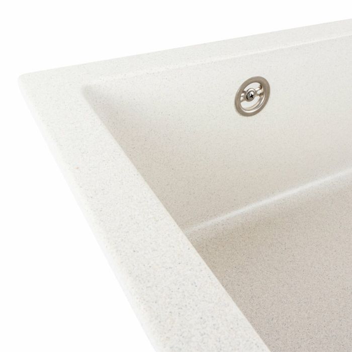 Гранитная мойка для кухни Platinum 7945 Paruana матовая Белая в точку