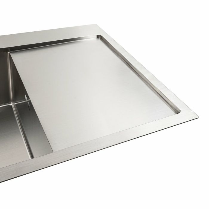 Кухонная мойка нержавейка 78*48 L Platinum Handmade (два отверстия, круглый сифон 3,0/0,8)