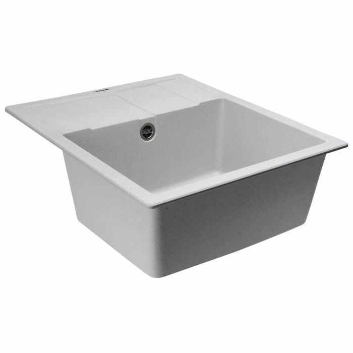 Гранитная мойка для кухни Platinum 5851 ARIA матовая Белая в точку