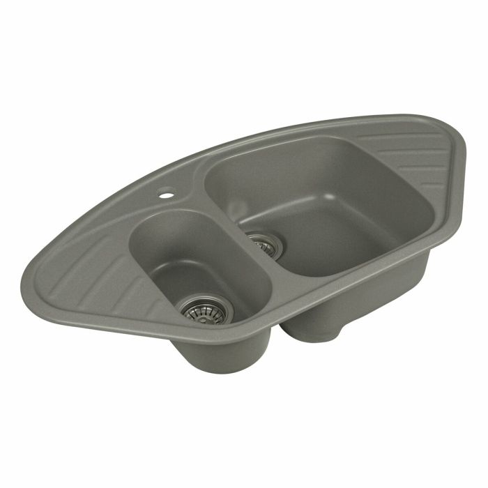 Гранитная мойка для кухни Platinum 9250UW LARGO глянец Серый муссон