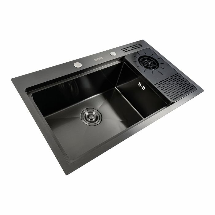 Мийка кухонна чорна PVD 78*46 Platinum Handmade