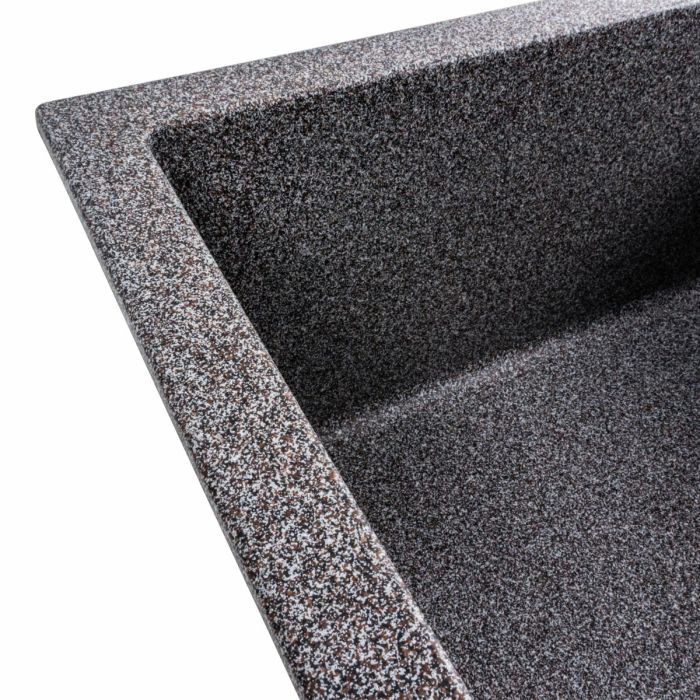 Гранитная мойка для кухни Platinum 6550 LOTOS матовый Микс
