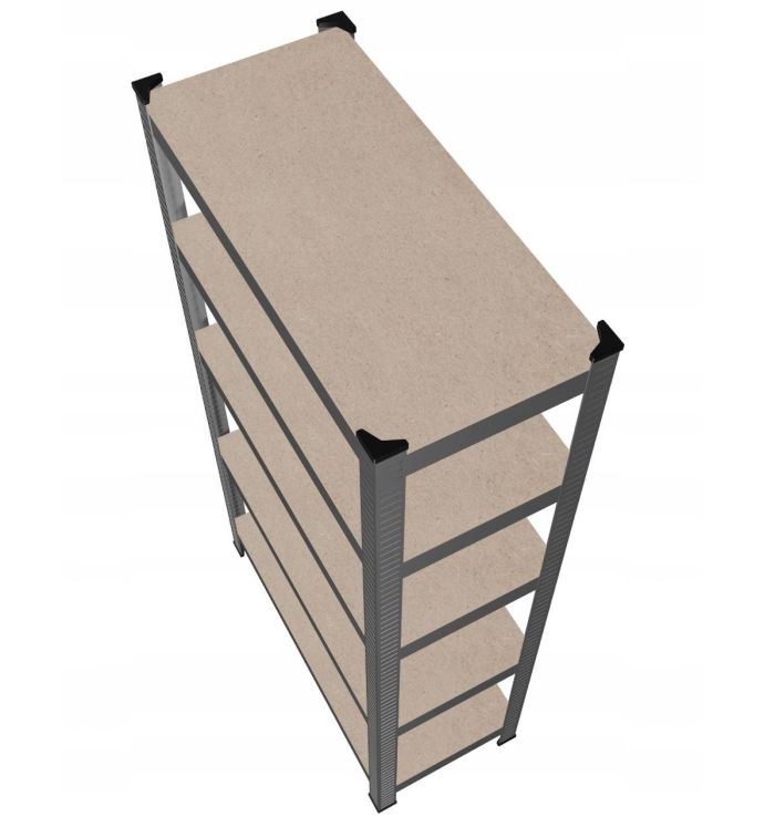 Стеллаж металлический 180x90x30 5 полок (серый)