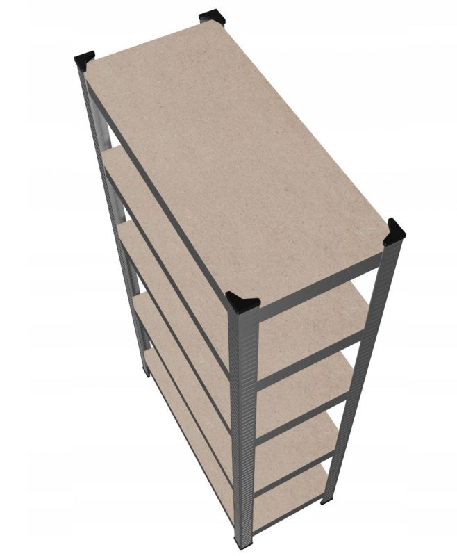 Стеллаж металлический 222x110x50, 6 полок (серый)