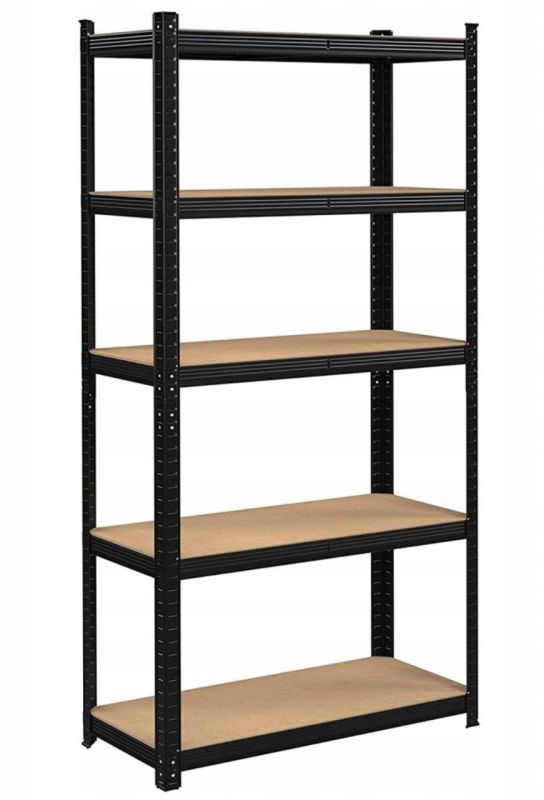 Стеллаж металлический 180x90x30 5 полок (черный)