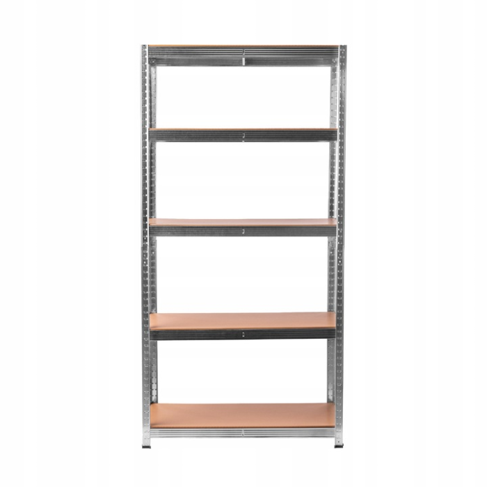 Стеллаж металлический 150x75x30 см 5 полок, нагрузка - 175 кг на полку (Серый) Польша