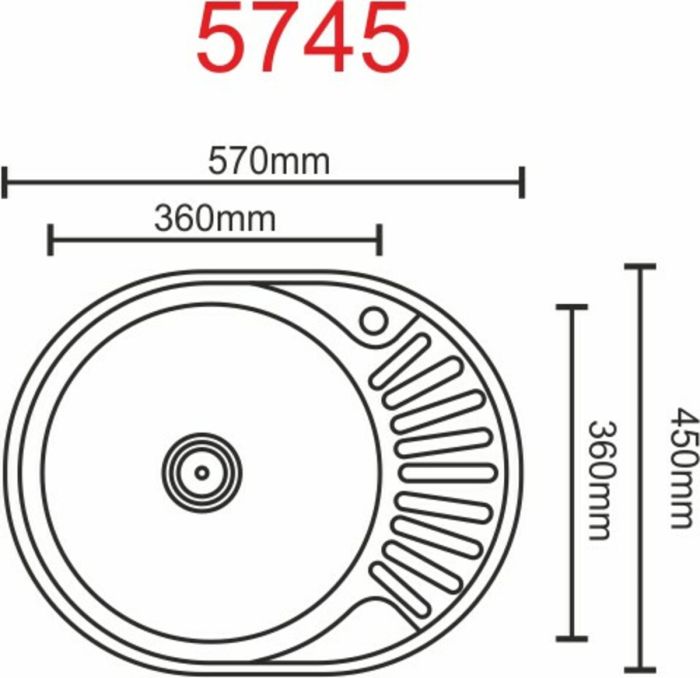 Кухонная мойка из нержавеющей стали Platinum ДЕКОР 5745 (0,6/170 мм)
