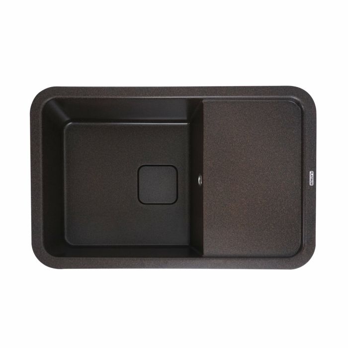 Гранитная мойка для кухни Platinum 7850 CUBE матовая Шоколад, R