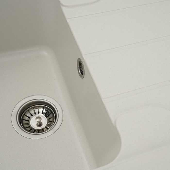 Гранитная мойка для кухни Platinum 7850 VERONA матовая Белая, L