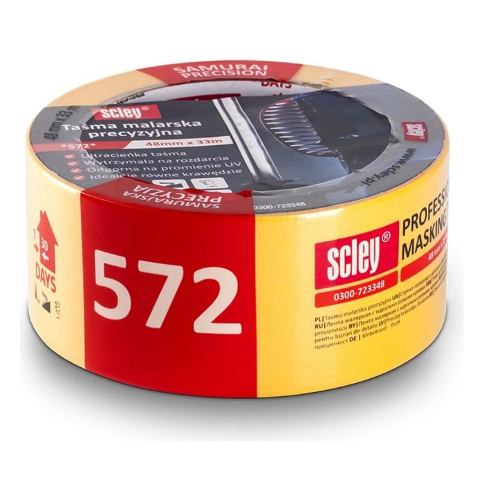 Лента малярная Scley *572* ультратонкая высококачественная 48 мм x 33 м