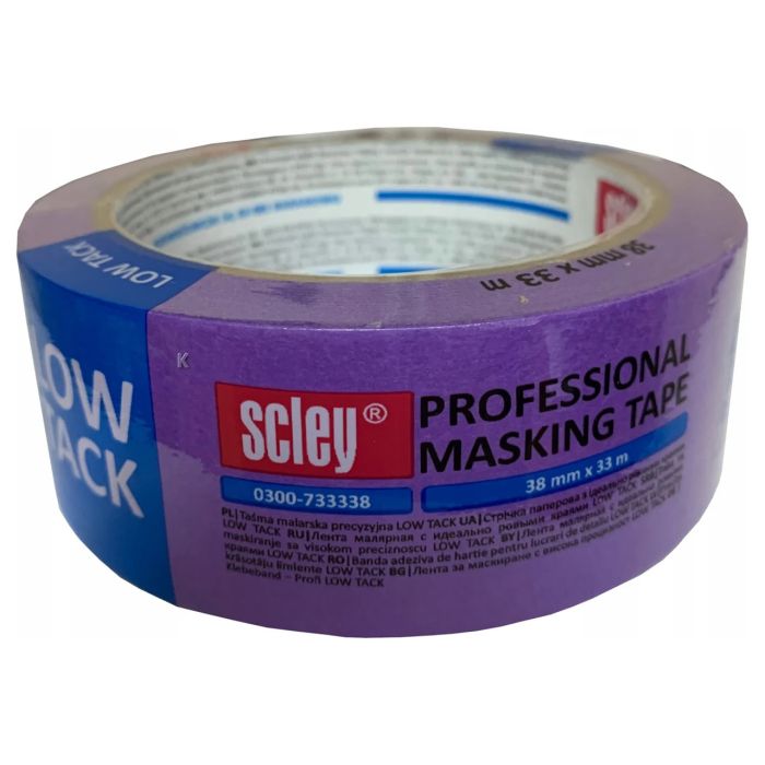Стрічка малярська Scley *573* для делікатних та чутливих поверхонь 38 мм x 33 м