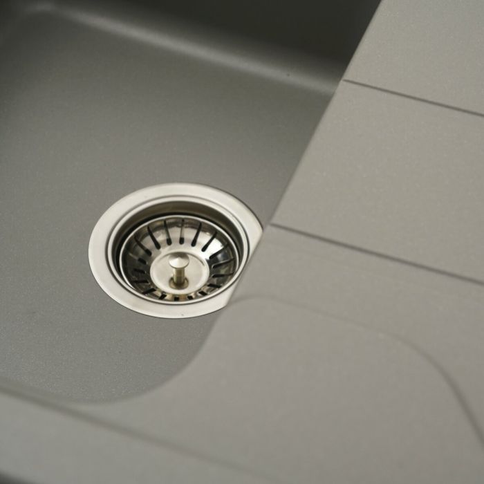 Гранитная мойка для кухни Platinum 7850 VERONA матовая Серый металлик, АВТО