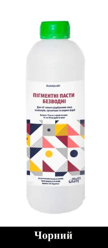 Пигментная паста безводная матовая для эпоксидной смолы ResinAnt 601 черная 70 мл