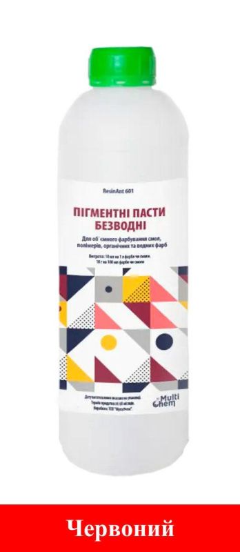Пигментная безводная матовая паста для эпоксидной смолы ResinAnt 601 красная 70 мл