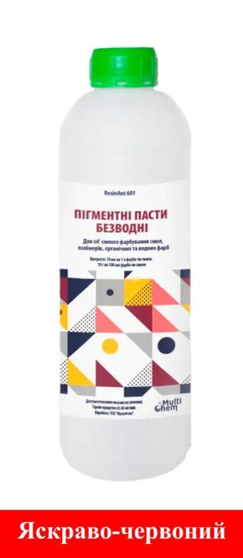 Пигментная паста безводная матовая для эпоксидной смолы ResinAnt 601 красная 70 мл